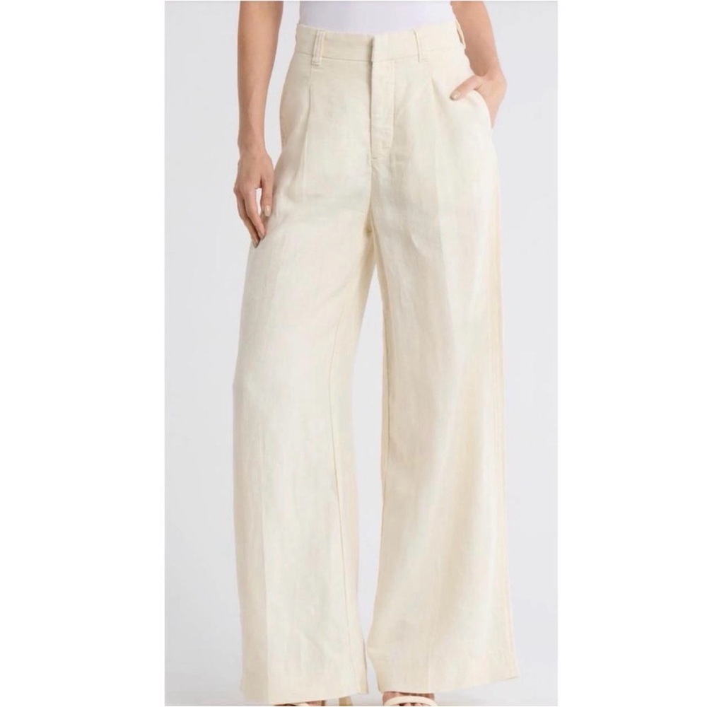 DL1961 Hepburn Cream Wide-Leg Women's Pants